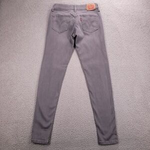LEVIS 535 Jeans Size 27 Super Skinny Low Rise Gray Stretch Denim 26x29
